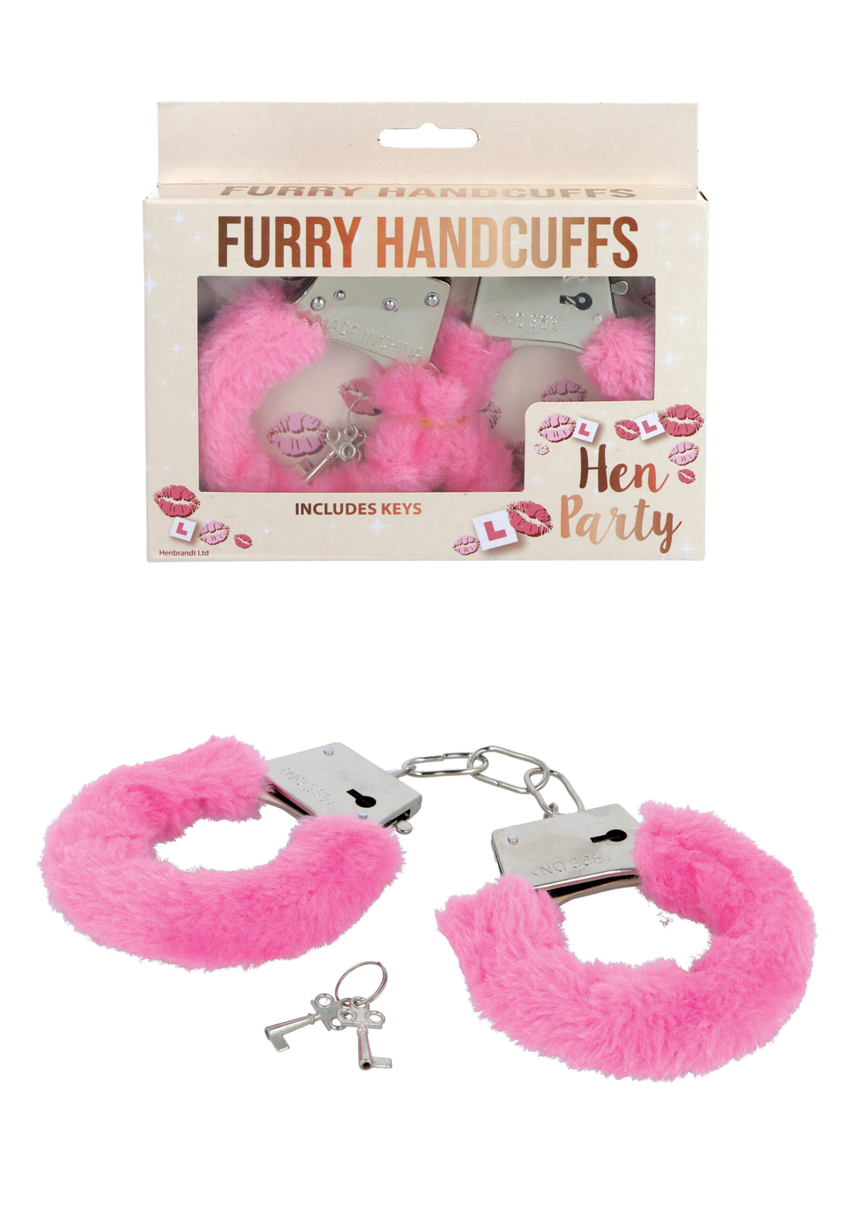 Furry Handcuffs with Keys - Tiger Feet Ireland