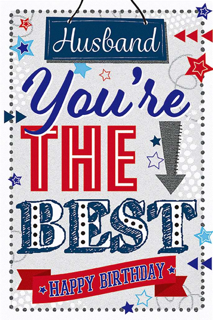 3D 6pk Cards C75 Birthday Husband - Tiger Feet Ireland