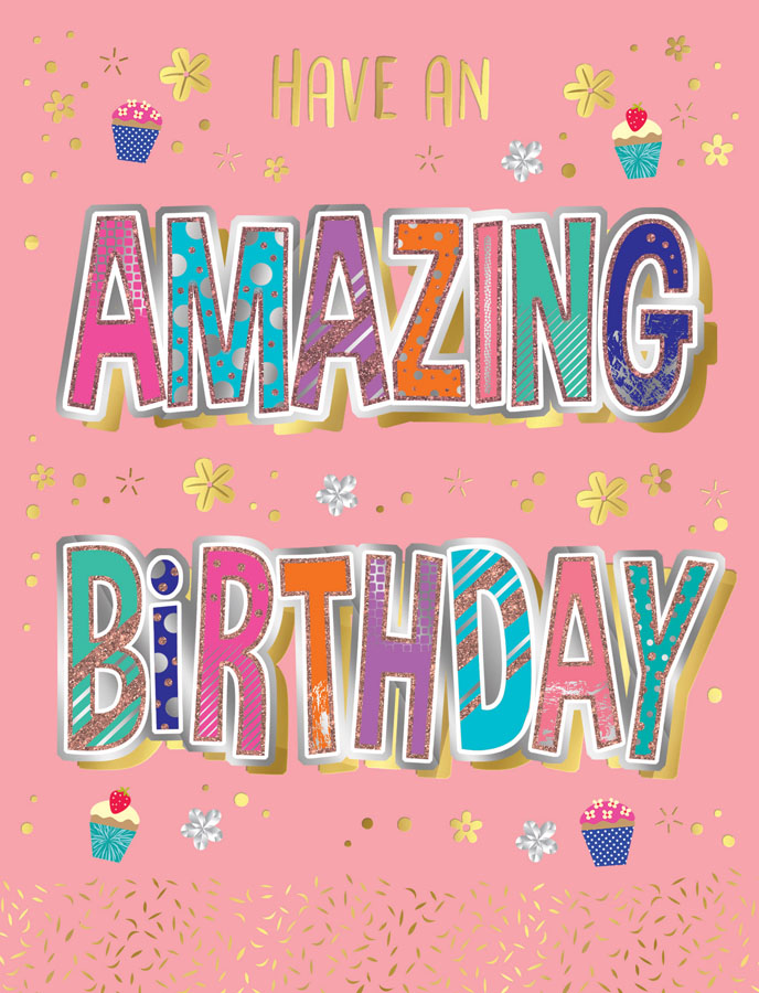 6pk Cards ED C50 Birthday Fem Amazing Birthday - Tiger Feet Ireland