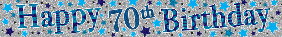 6pk Banners Birthday Age 70 - Tiger Feet Ireland