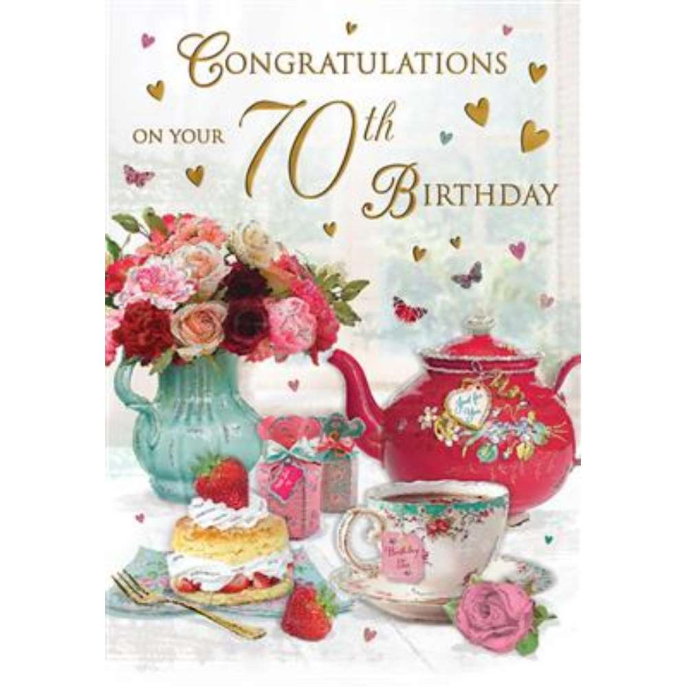 6pk Cards C75 Birthday Age 70 - Tiger Feet Ireland