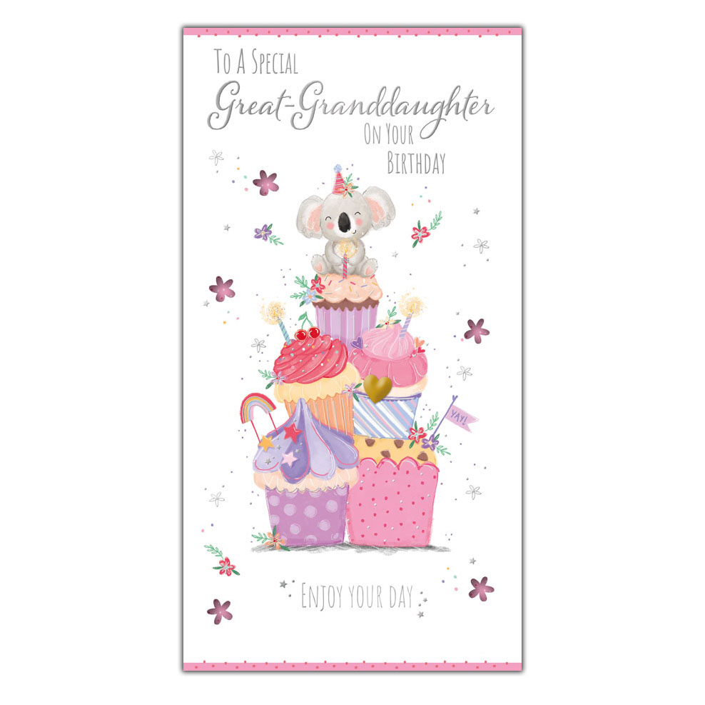 6pk Cards C55 Birthday Great-Granddaughter - Tiger Feet Ireland