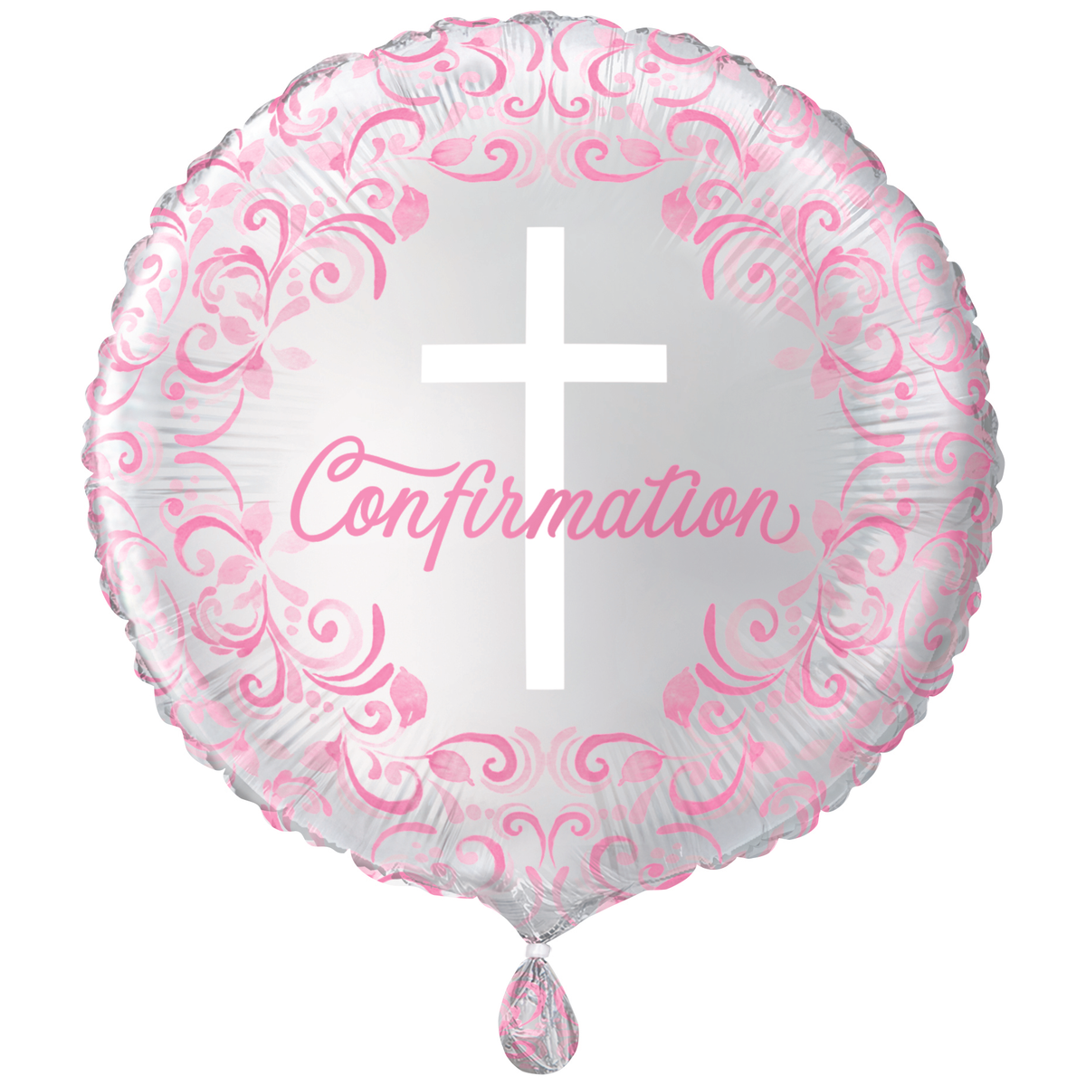 Foil Ballon 18" Holy Cross Confirmation Pink - Tiger Feet Ireland