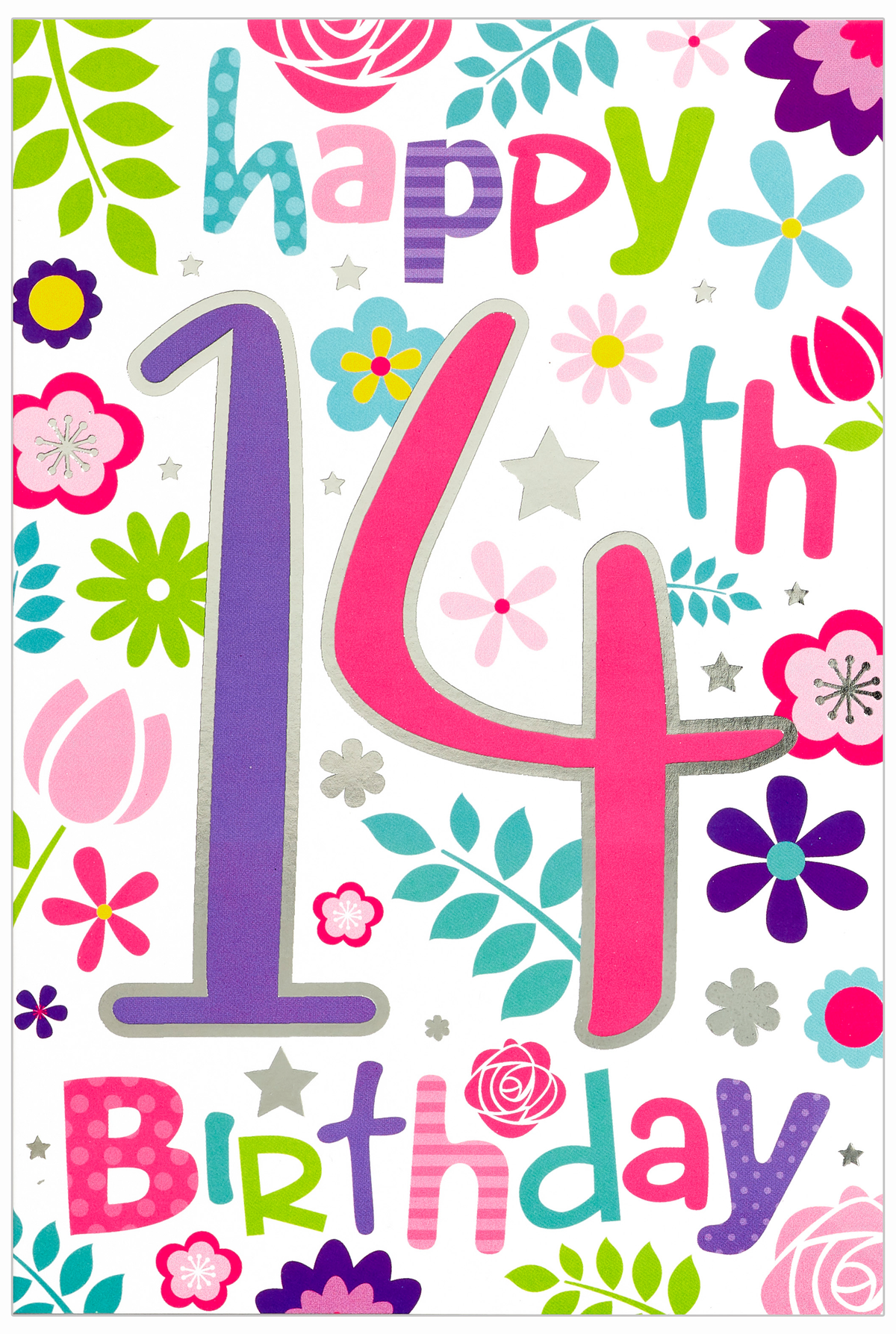 6pk Cards C50 Birthday Age 14 - Tiger Feet Ireland
