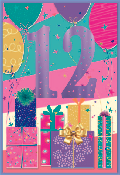 6pk Cards C50 12th Birthday - Tiger Feet Ireland