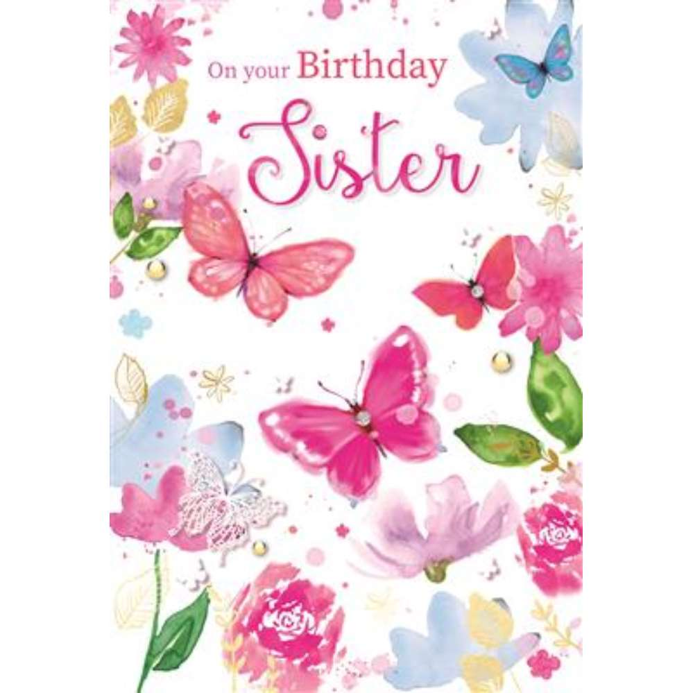 6pk Cards C50 Birthday Sister - Tiger Feet Ireland