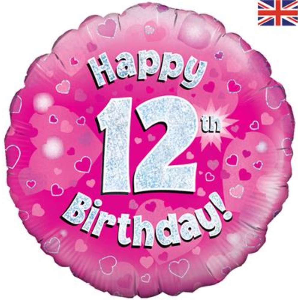 Foil Balloon 18" Round Age 12 - Tiger Feet Ireland