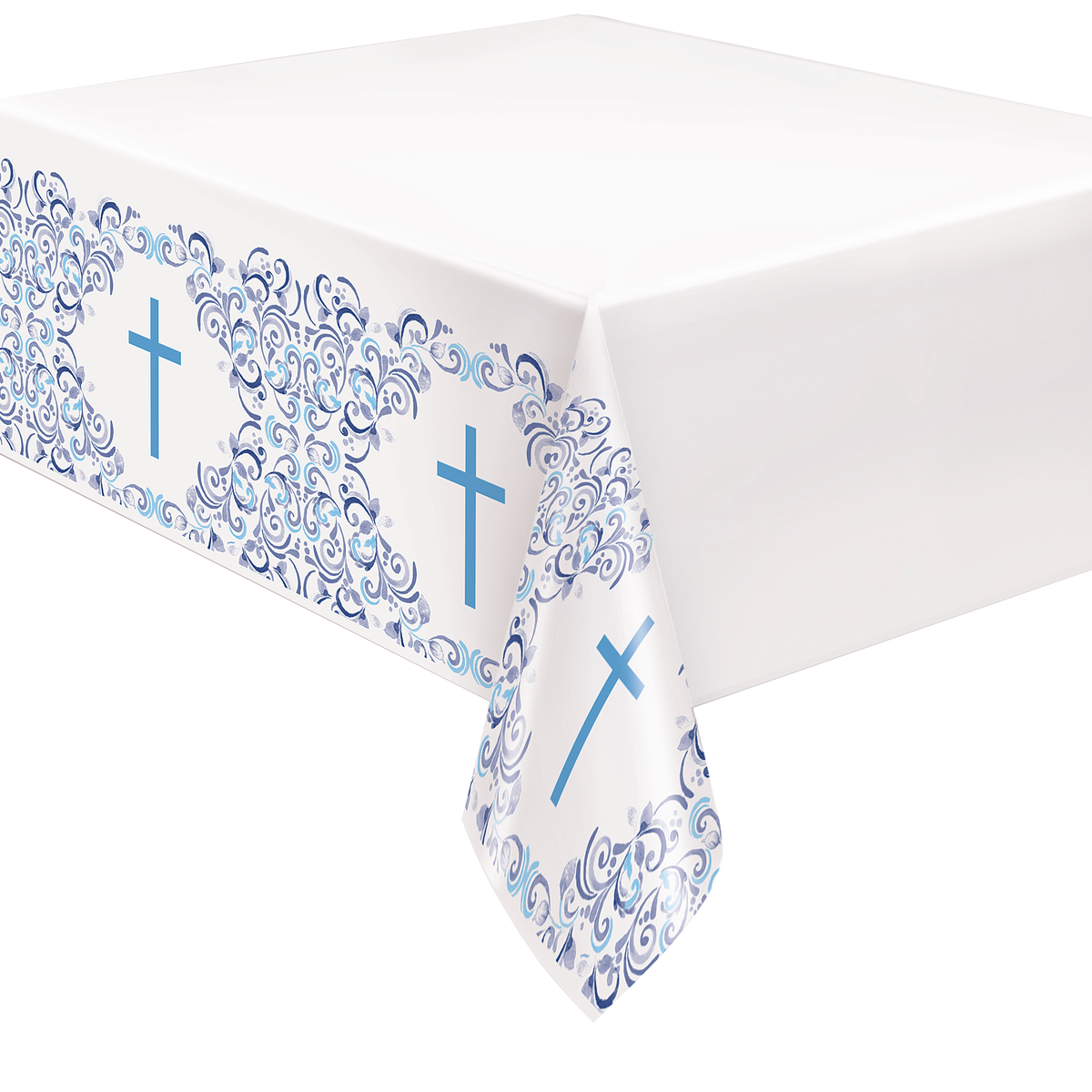 Plastic Table Cover 54x84cm Holy Cross Blue - Tiger Feet Ireland