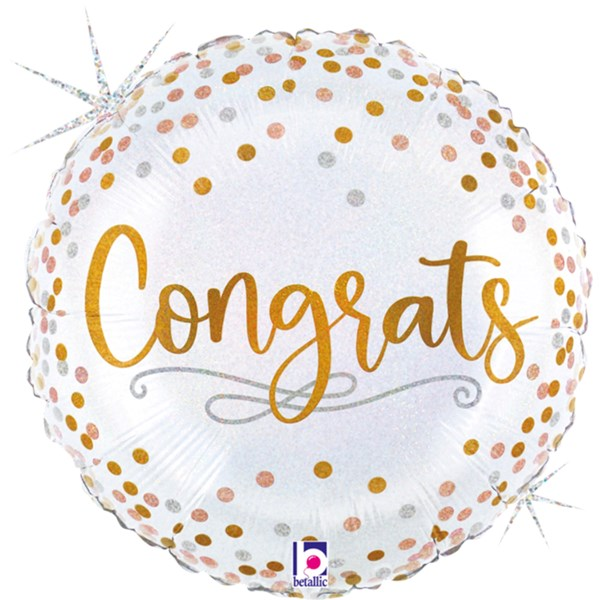 Foil Balloon 18" Round Congrats - Tiger Feet Ireland