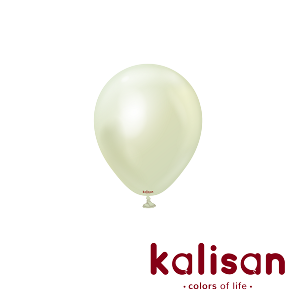 100ct Latex Balloon 5" Mirror Green Gold Kalisan - Tiger Feet Ireland