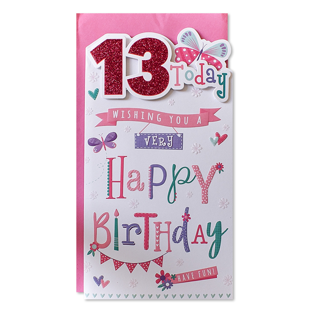 6pk Cards C55 Birthday Age 13 - Tiger Feet Ireland