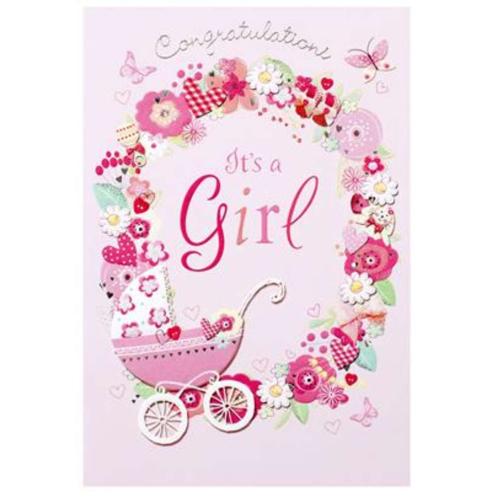 6pk Cards C50 Baby Girl - Tiger Feet Ireland