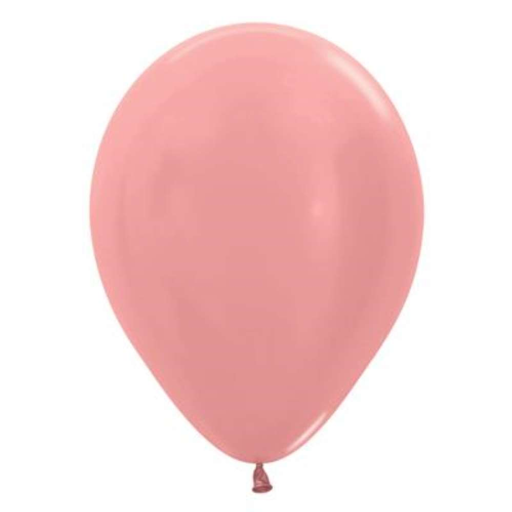 50ct Latex Balloon 12in Met Rose Gold Sempertex - Tiger Feet Ireland