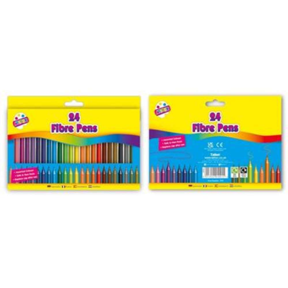 12pk Fine Tip Fibre Colouring Pens 24pcs - Tiger Feet Ireland