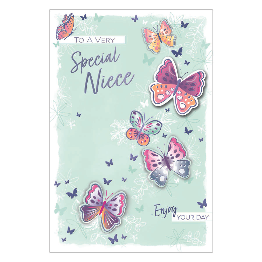 6pk Cards C75 Birthday Niece - Tiger Feet Ireland