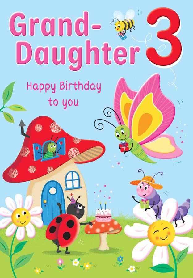6pk Cards ED C75 Age 3 Granddaughter Bugs - Tiger Feet Ireland