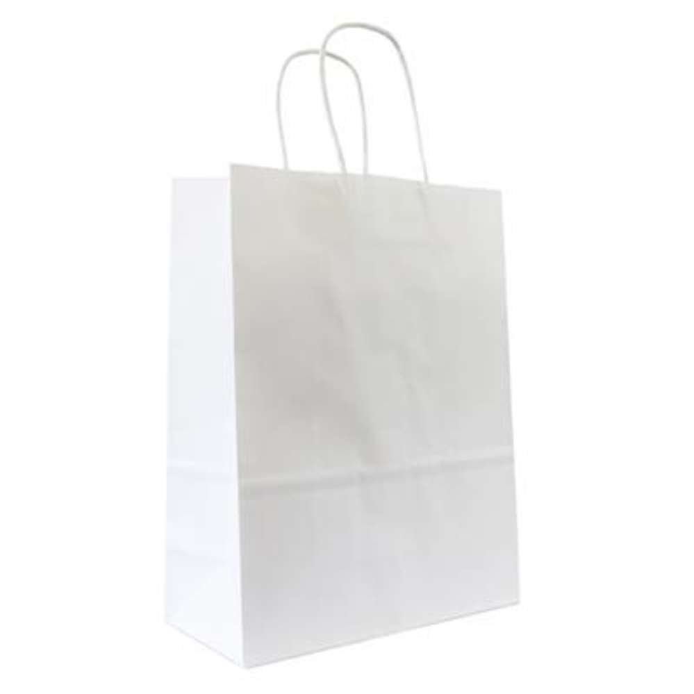 50pk Kraft Bag 180x80x240mm White - Tiger Feet Ireland