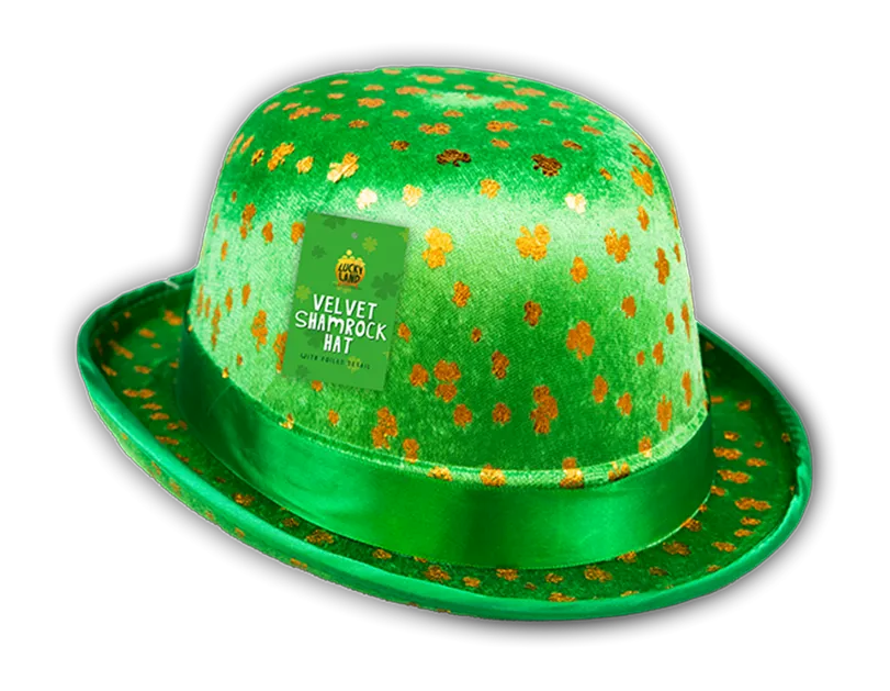 Velvet Hat St. Patrick'S Gold Foiled - Tiger Feet Ireland