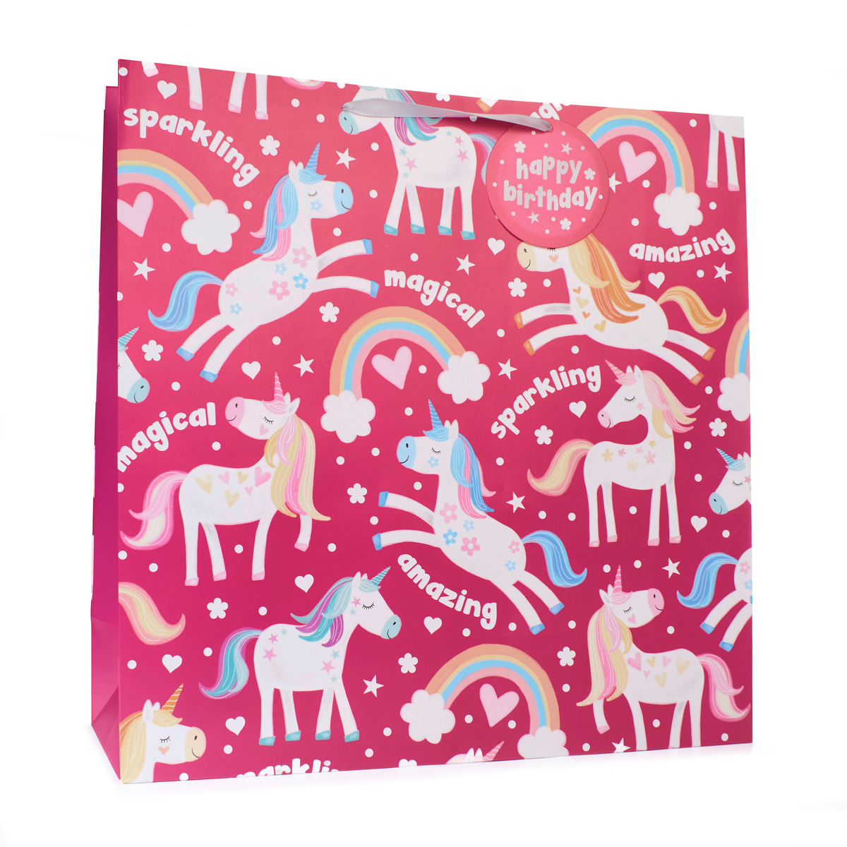 6pk Giant Square Gift Bags Unicorn - Tiger Feet Ireland