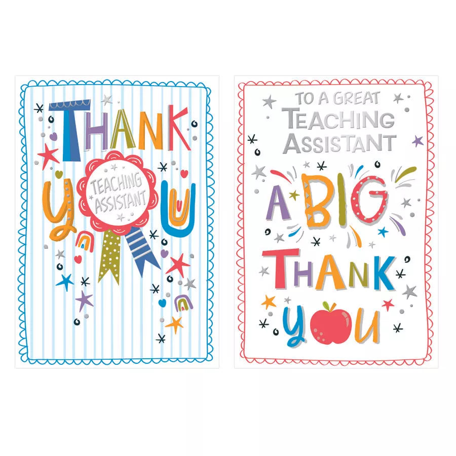 12pk Cards C50 Thank You Teaching Assistant - Tiger Feet Ireland
