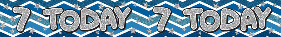 6pk Banners Birthday Age 7 - Tiger Feet Ireland