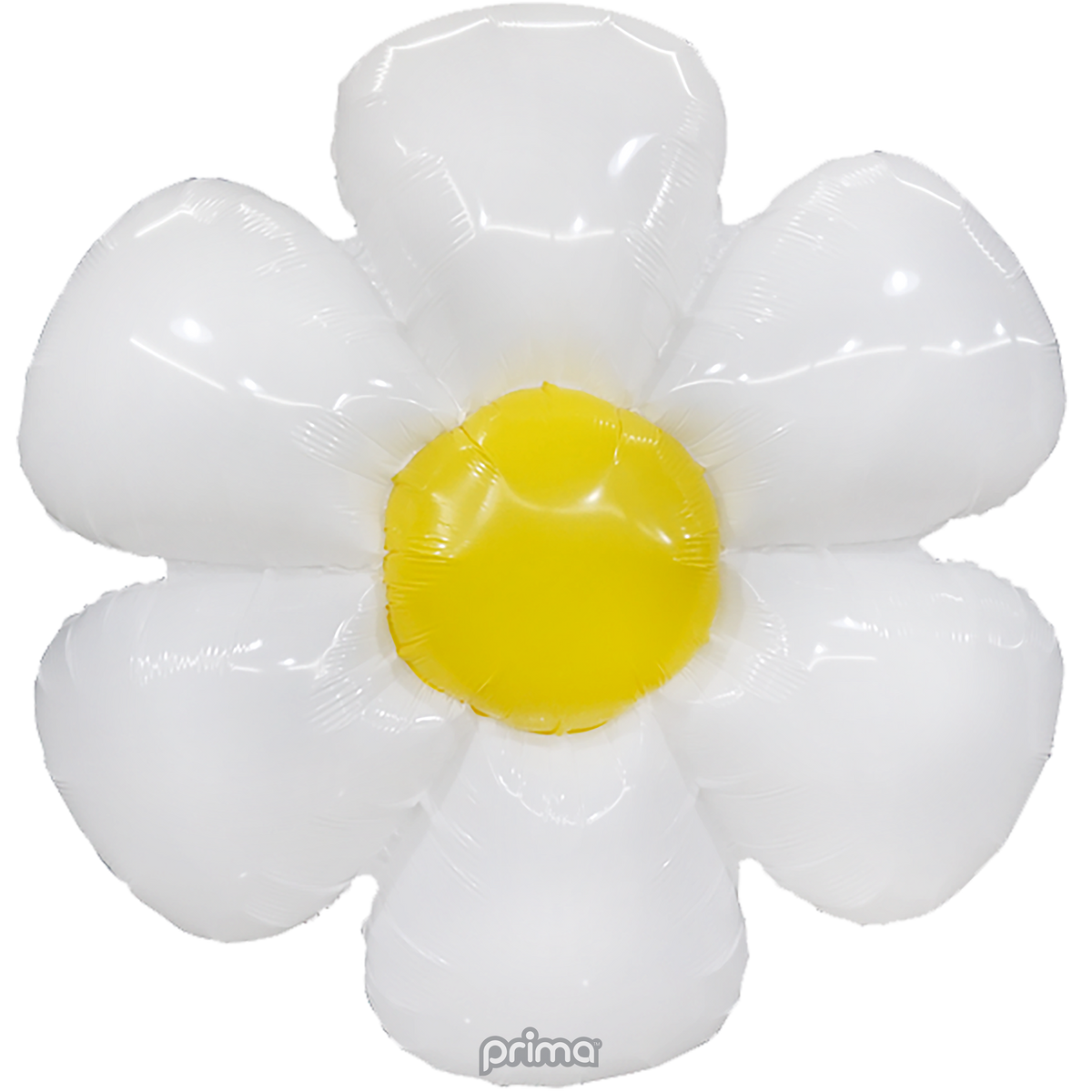 Foil Balloon 24" Shape Air-Filled White Daisy - Tiger Feet Ireland