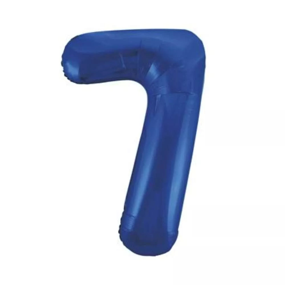 Foil Balloon 34" Big Numbers Blue - Tiger Feet Ireland