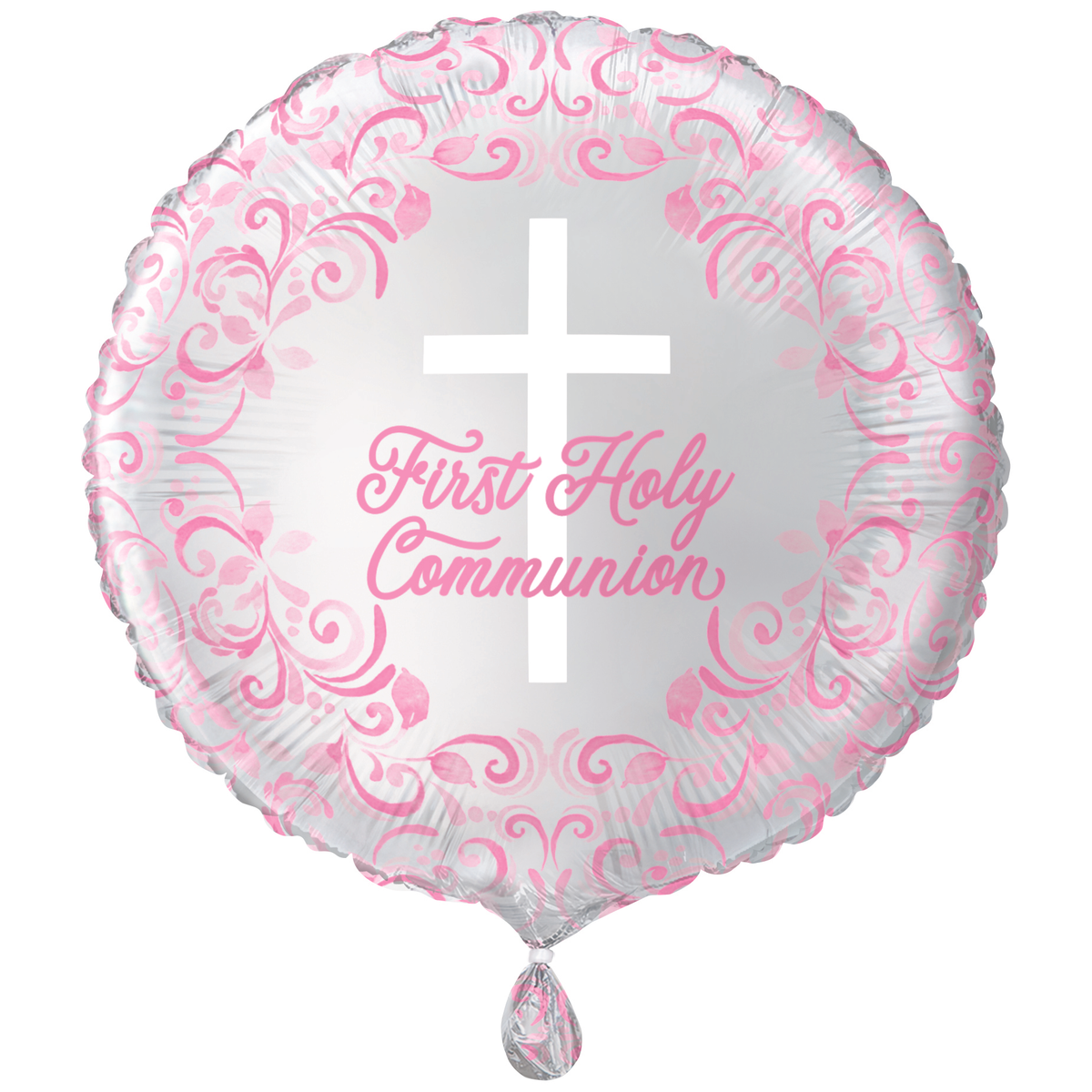 Foil Ballon 18" Holy Cross Communion Pink - Tiger Feet Ireland