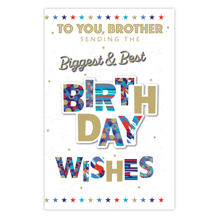 6pk Cards C375 Birthday Brother - Tiger Feet Ireland