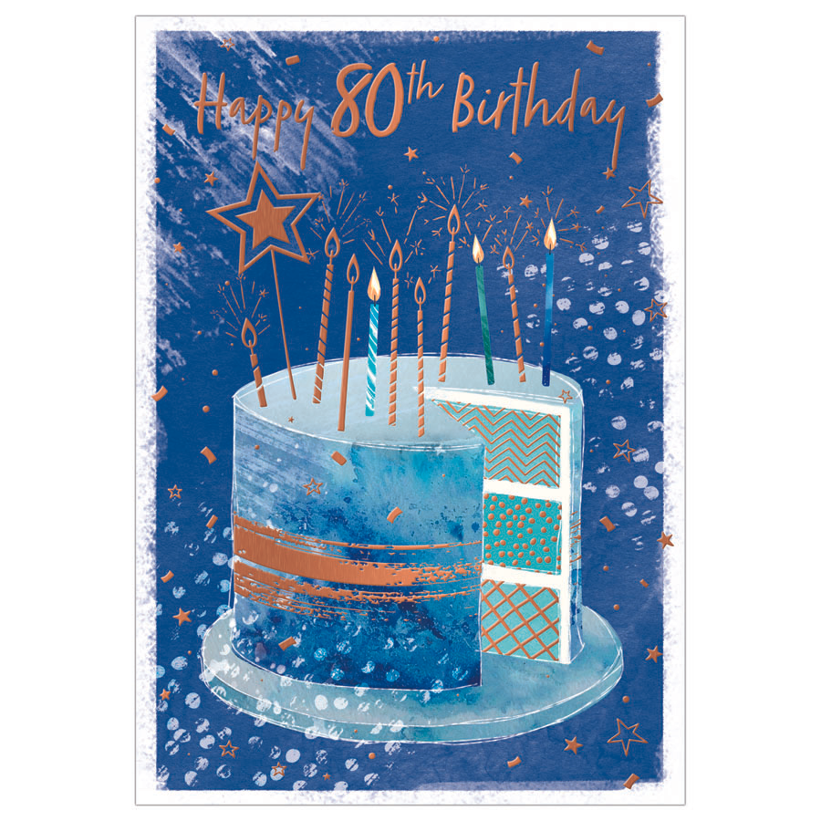 6pk Cards C50 Birthday Age 80 - Tiger Feet Ireland