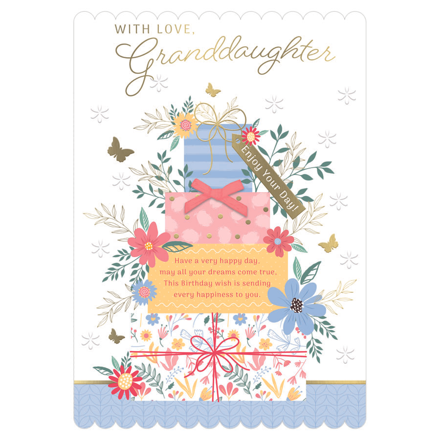 6pk Cards C90 Birthday Granddaughter - Tiger Feet Ireland