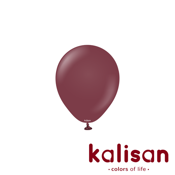100ct Latex Balloon 5" Standard Burgundy Kalisan - Tiger Feet Ireland