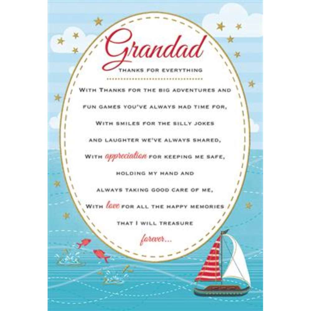 6pk Cards C75 Birthday Grandad - Tiger Feet Ireland