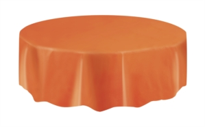 Plastic Round Tablecover 84" Orange - Tiger Feet Ireland