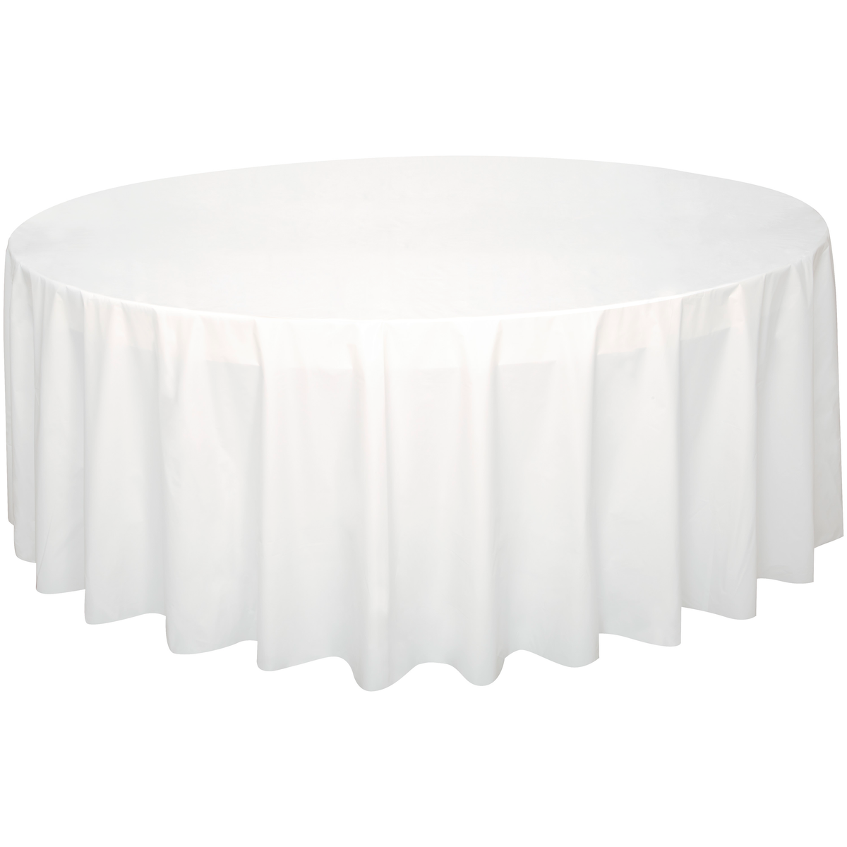 Plastic Round Tablecover 84" White - Tiger Feet Ireland