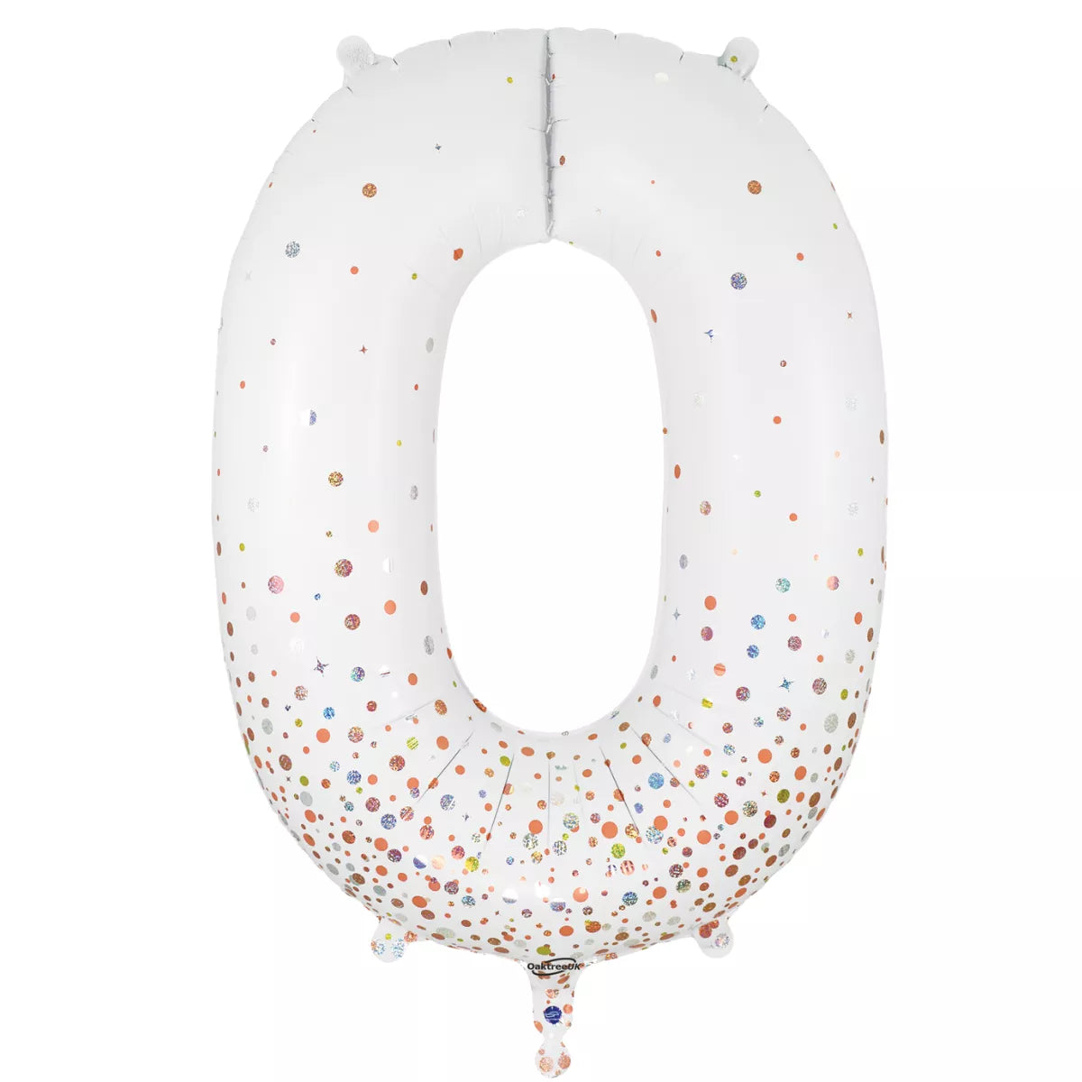 Foil Balloon 34" Big Number Holo. Rose Gold - Tiger Feet Ireland
