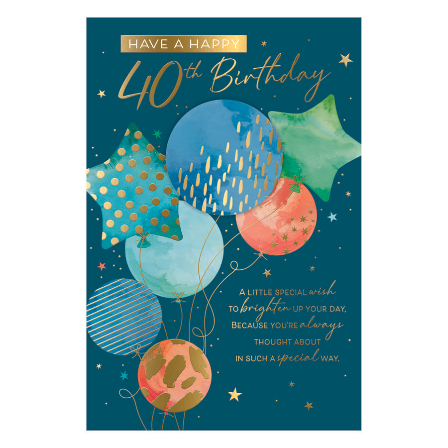 6pk Cards C75 Birthday Age 40 - Tiger Feet Ireland