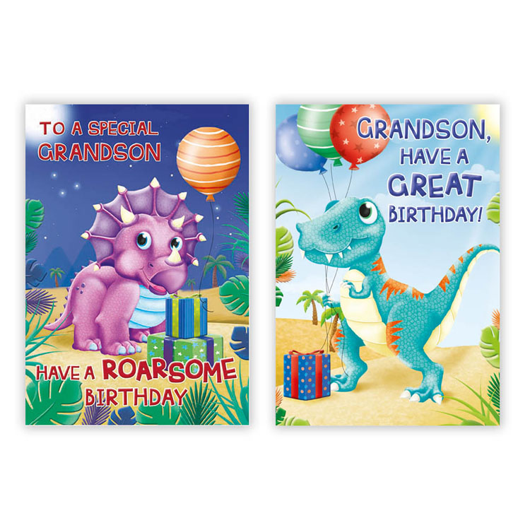 12pk Cards C50 Birthday Grandson - Tiger Feet Ireland