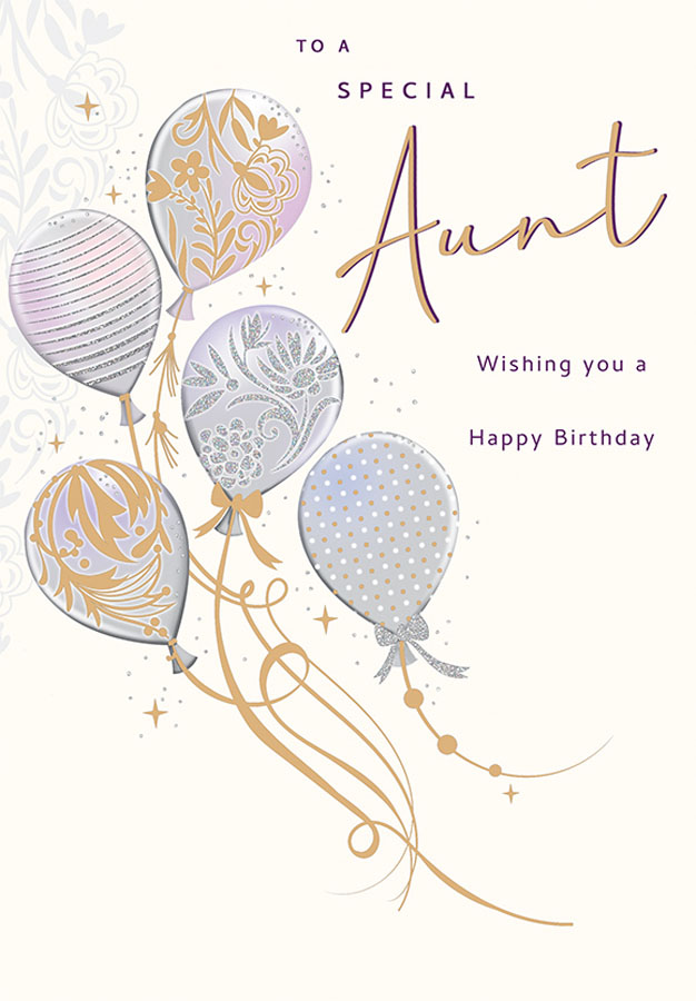 6pk Cards ED C75 Aunt Balloons - Tiger Feet Ireland