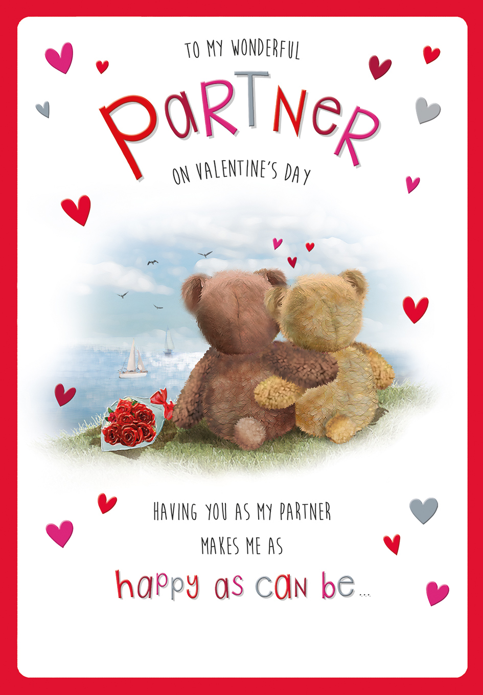 6pk Cards VD C75 Partner Hug Bears - Tiger Feet Ireland