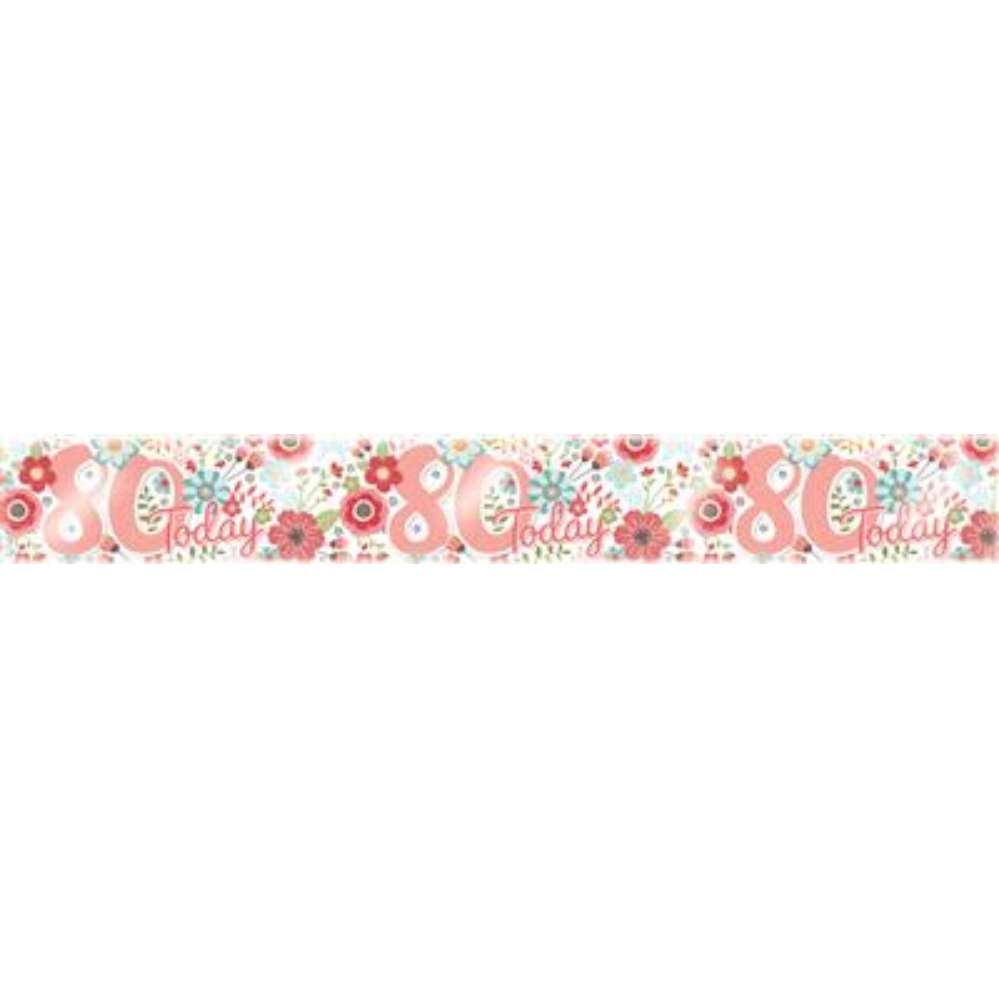 6pk Banners Birthday Age 80 - Tiger Feet Ireland