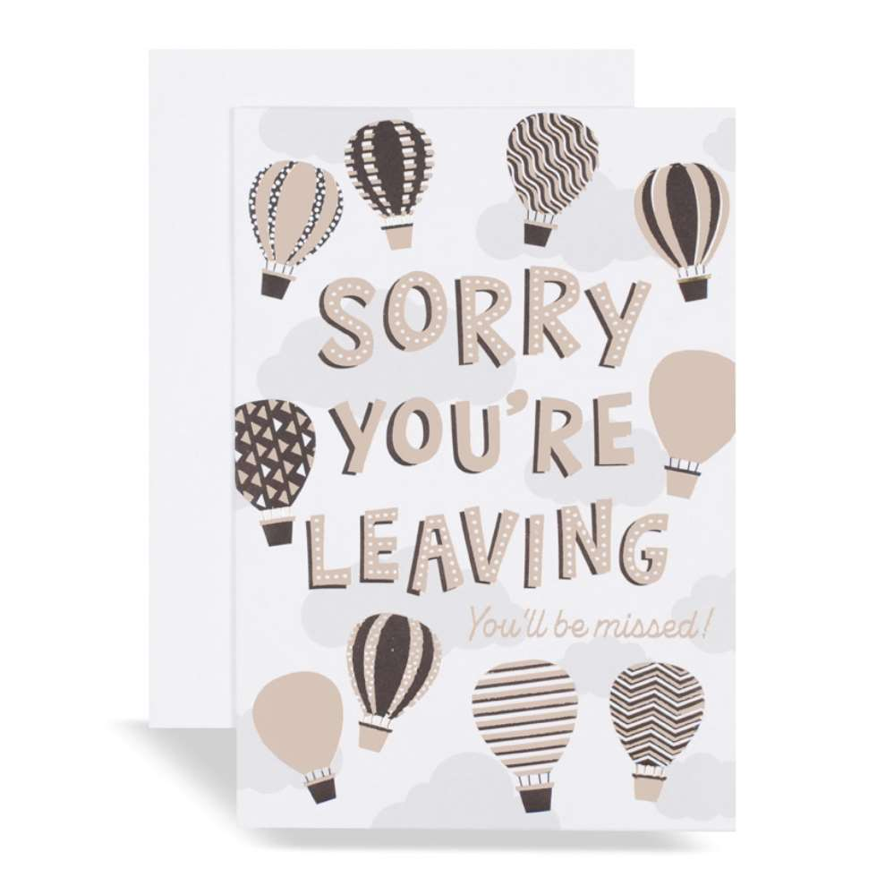 6pk Cards 50 Sorry You're Leaving - Tiger Feet Ireland
