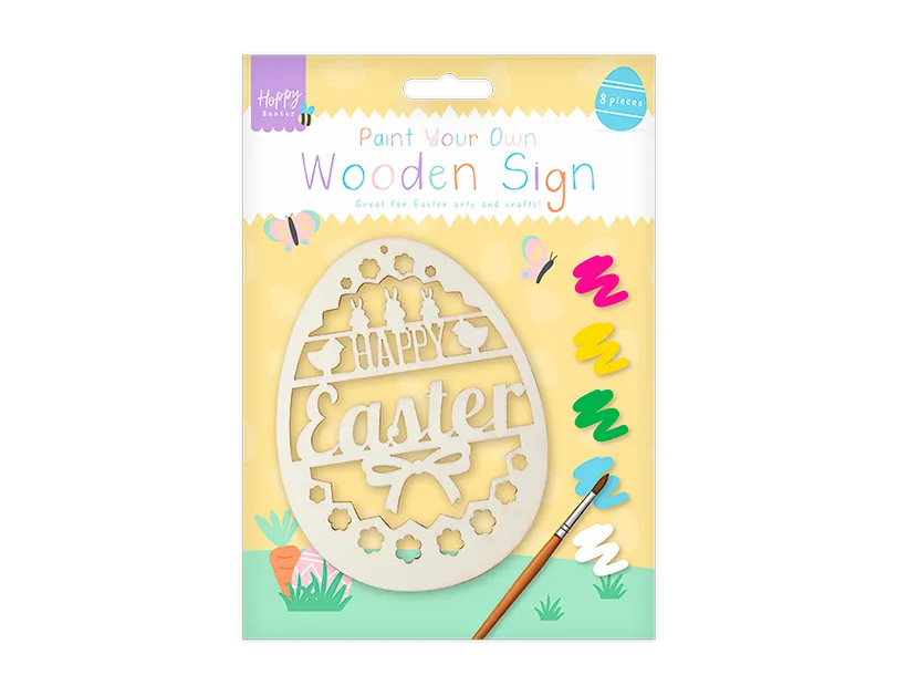Paint Your Own Wooden Sign Easter - Tiger Feet Ireland
