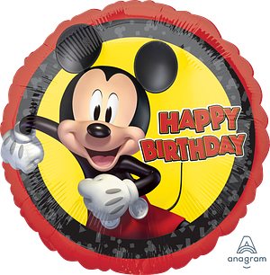 Foil Blln 18in Rnd Mickey Mouse Forever Birthday - Tiger Feet Ireland