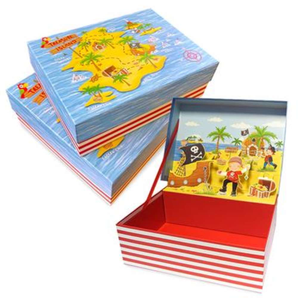 Gift Box Pop Up 3D Set Of 2 Pirate - Tiger Feet Ireland