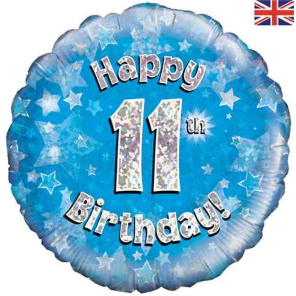 Foil Balloon 18" Round Age 11 - Tiger Feet Ireland