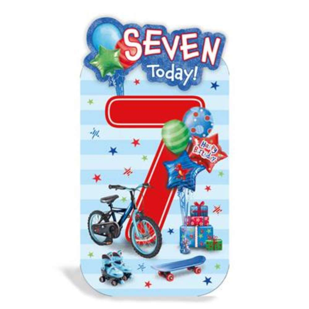 6pk Cards C55 Birthday Age 7 - Tiger Feet Ireland