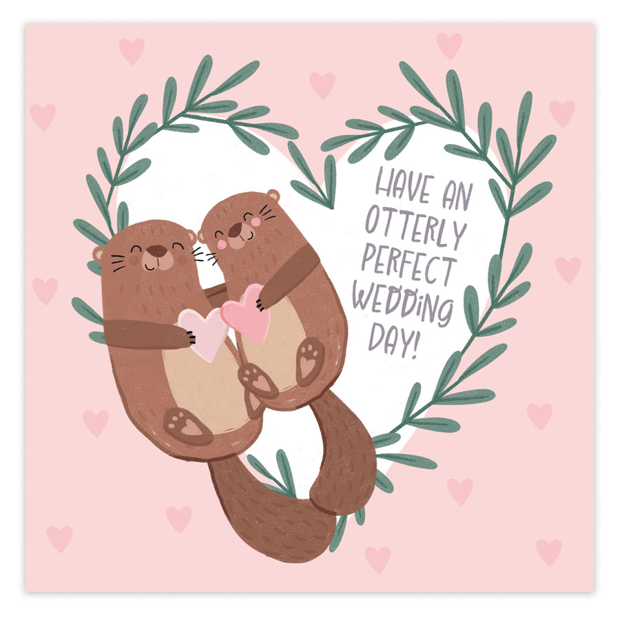 6pk Cards Square Wedding Day - Tiger Feet Ireland