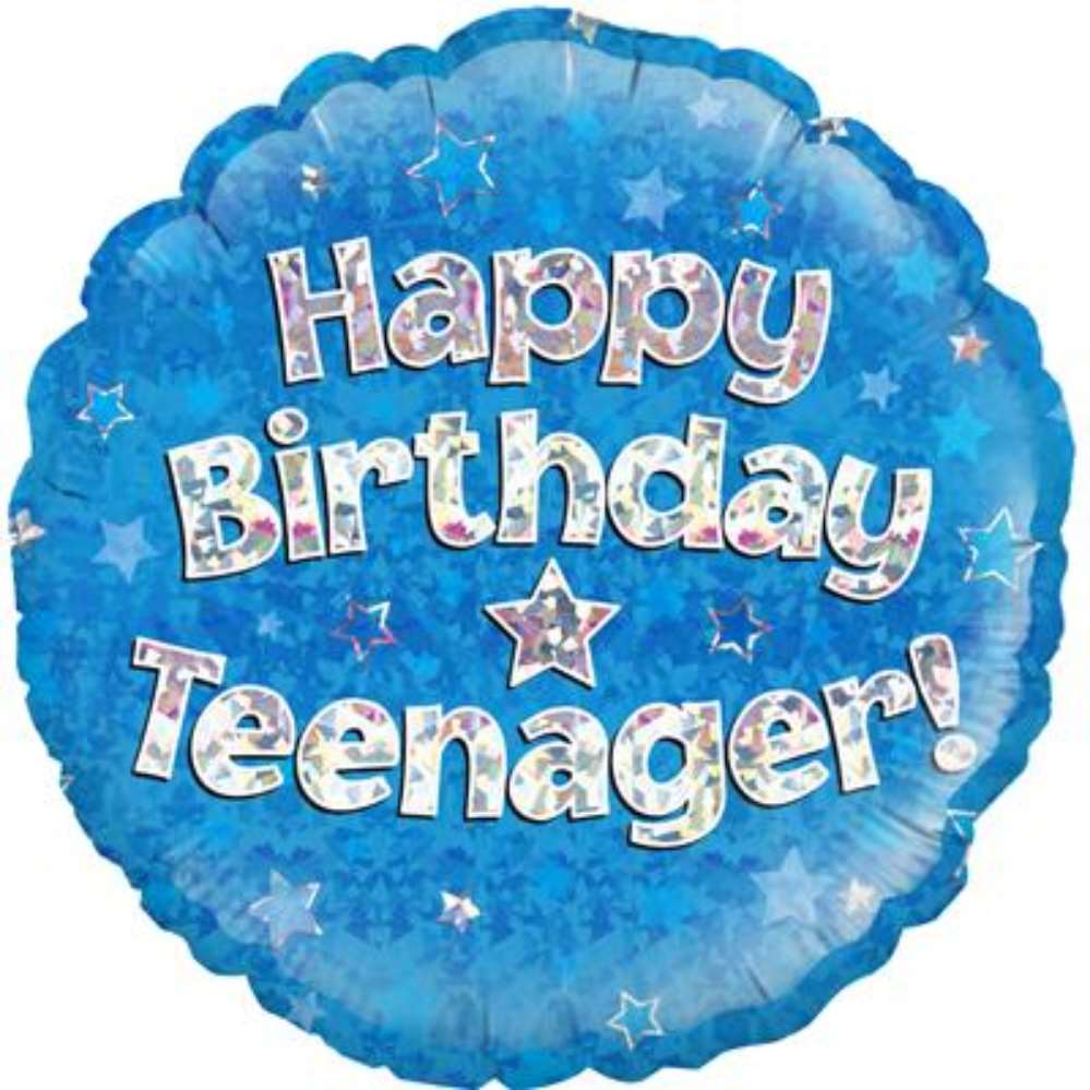 Foil Balloon 18" Happy Birthday Teenager - Tiger Feet Ireland
