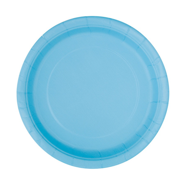 16ct Paper Plate 9" Round Powder Blue - Tiger Feet Ireland